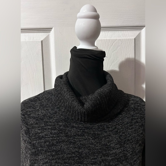 Dark Gray Turtleneck Sweater Dress - Picture 4 of 5